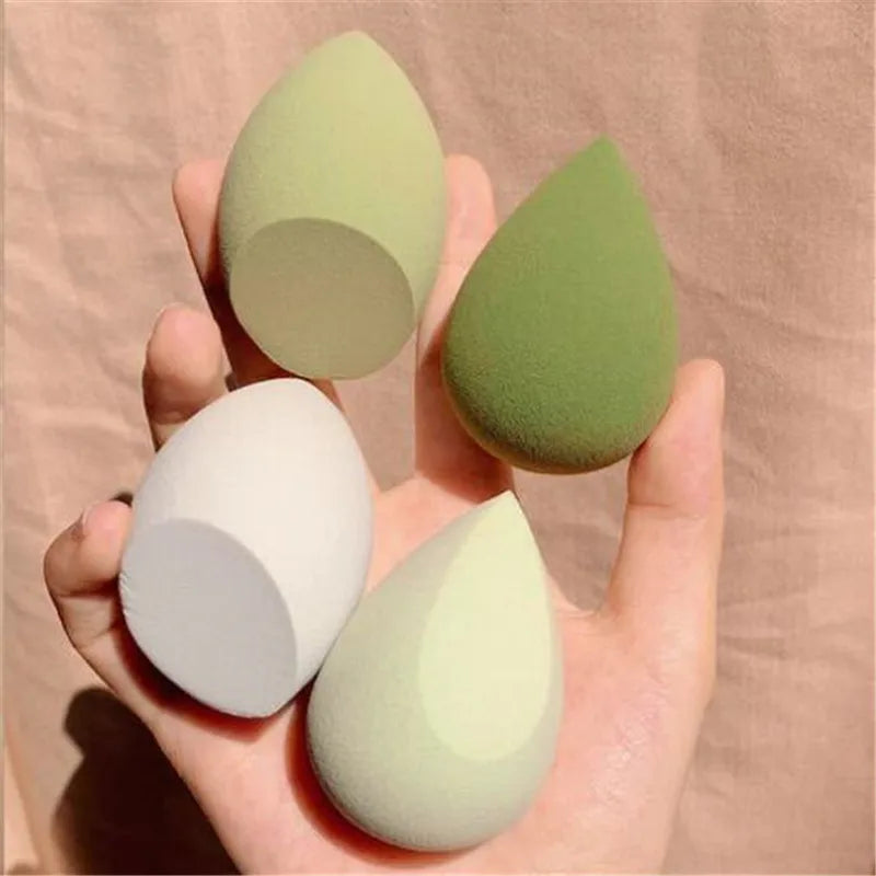 4 Pcs Makeup Sponge Set – Dry & Wet Powder Puff, Bevel-Cut Foundation Sponge for Beauty & Cosmetic Use