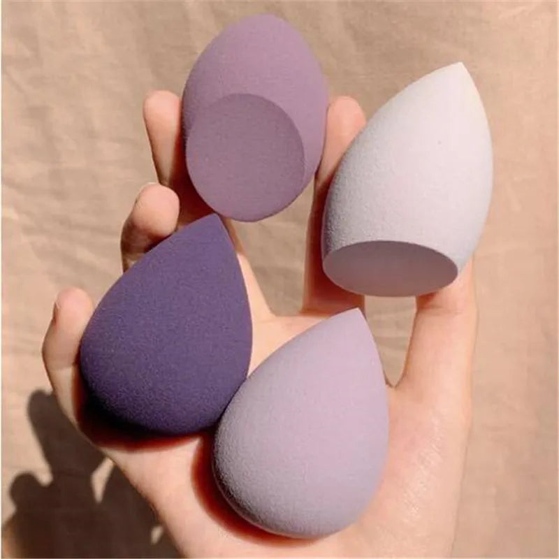 4 Pcs Makeup Sponge Set – Dry & Wet Powder Puff, Bevel-Cut Foundation Sponge for Beauty & Cosmetic Use