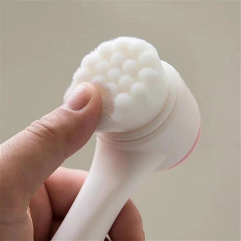 3D Double-Sided Silicone Facial Cleansing Brush – Exfoliator & Pore Cleaner