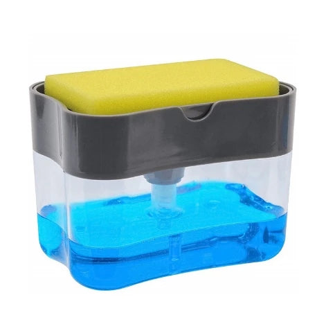 Automatic Liquid Dispenser Dishwashing Brush – Kitchen Soap Dispenser with Scouring Cloth for Efficient Cleaning