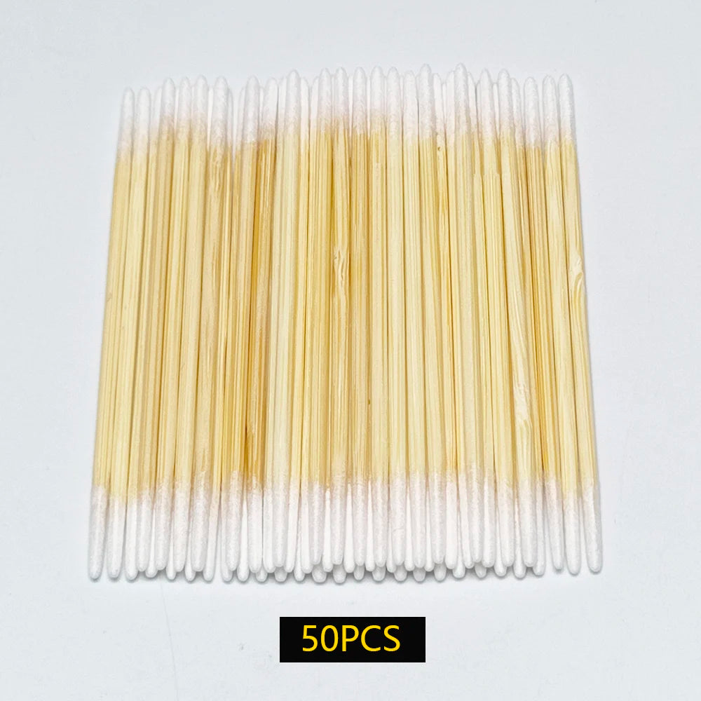 Microblading Cotton Swabs with Wooden Sticks – Dual-Ended Pointed Tip Applicators for Makeup Removal & Precision Use (7mm)