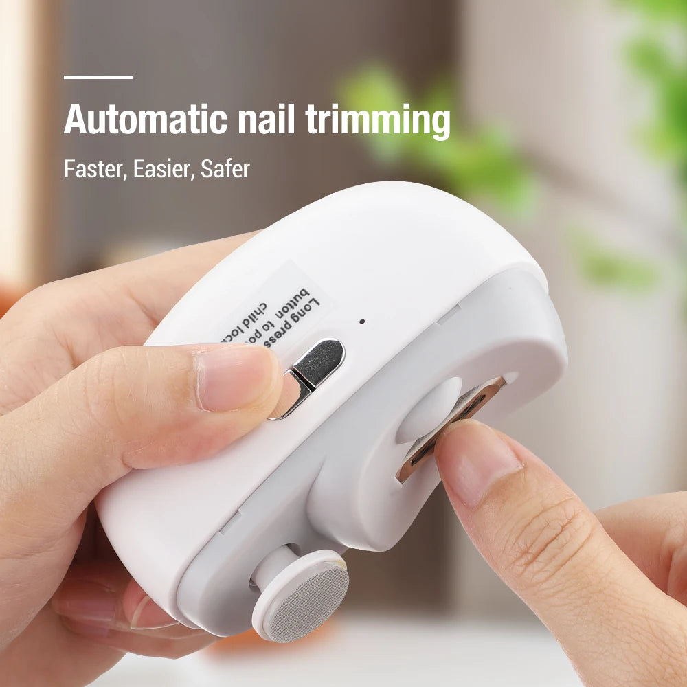 2-in-1 Electric Nail Clippers – Manicure & Pedicure Tool for Baby and Adults, Anti-Splash Nail Trimmer