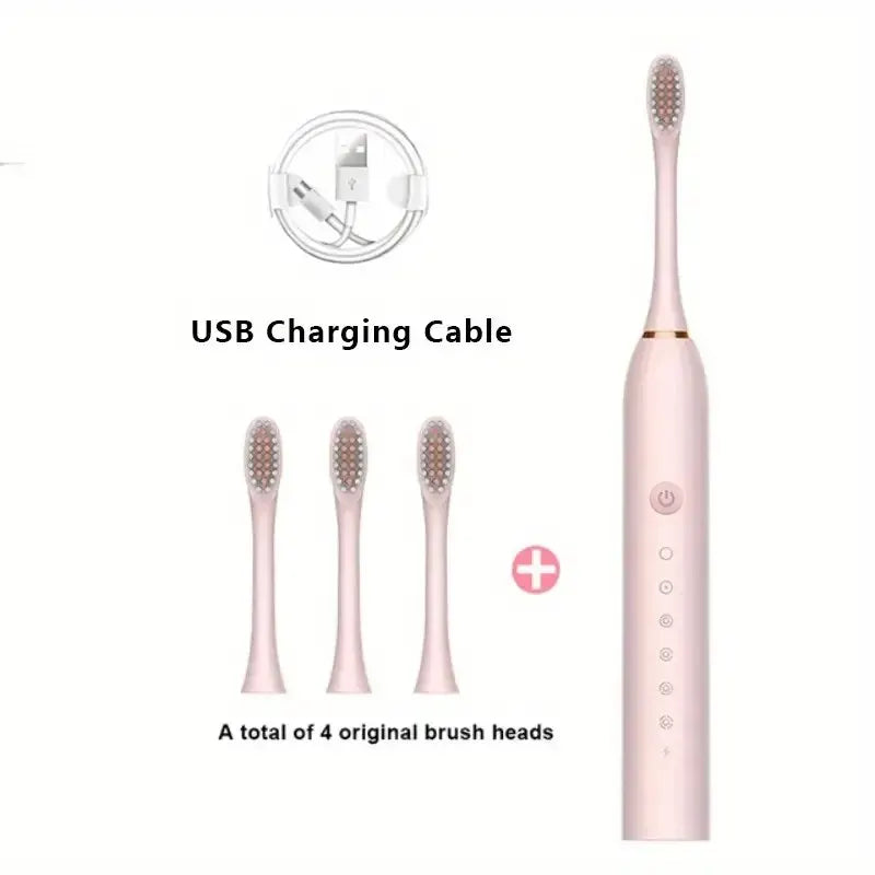 Electric Toothbrush Set Ultrasonic Sonic Brush with Smart Bristles, Waterproof