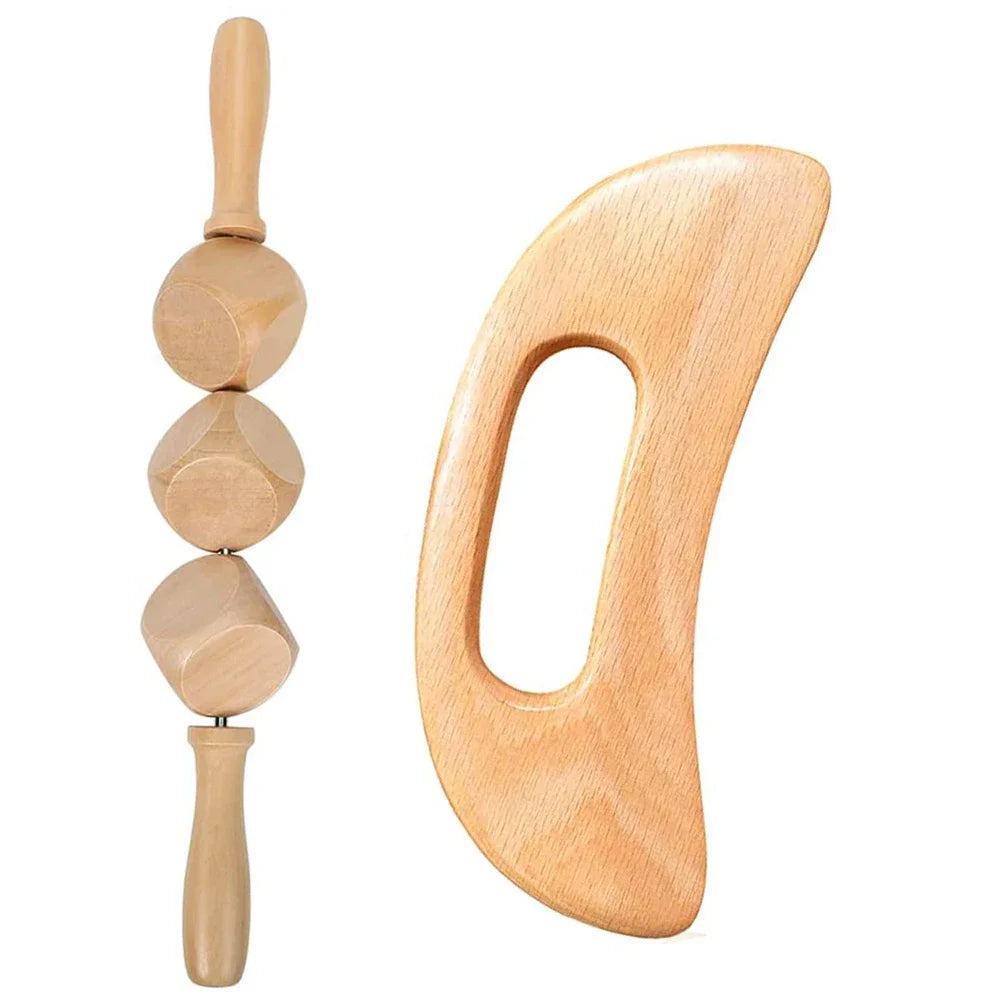Wooden Therapy Massage Set – Anti-Cellulite & Body Slimming Gua Sha Tools (2/4/6/8PCS)