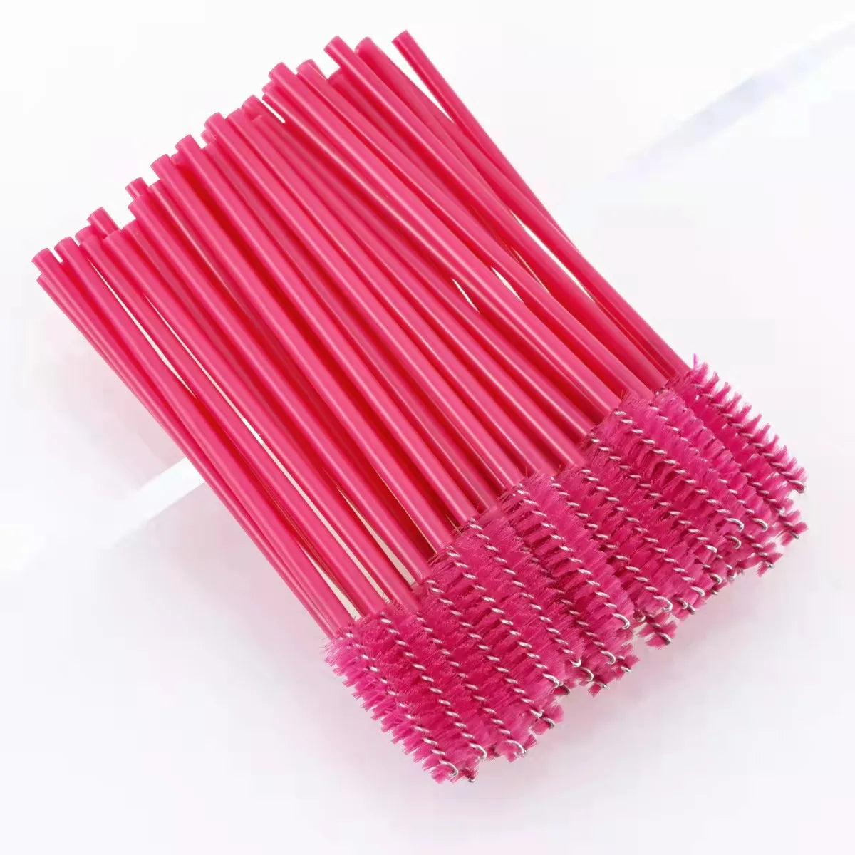 50 Pcs Eyelash Makeup Brushes – Diamond Handle Crystal Mascara Wands