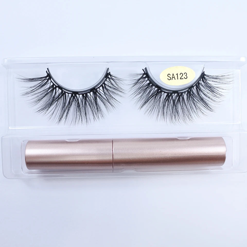 REDSIREN Magnetic Lashes & Eyeliner Kit – Reusable Magnetic False Eyelashes with 5 Pairs & 1 Tube Eyeliner