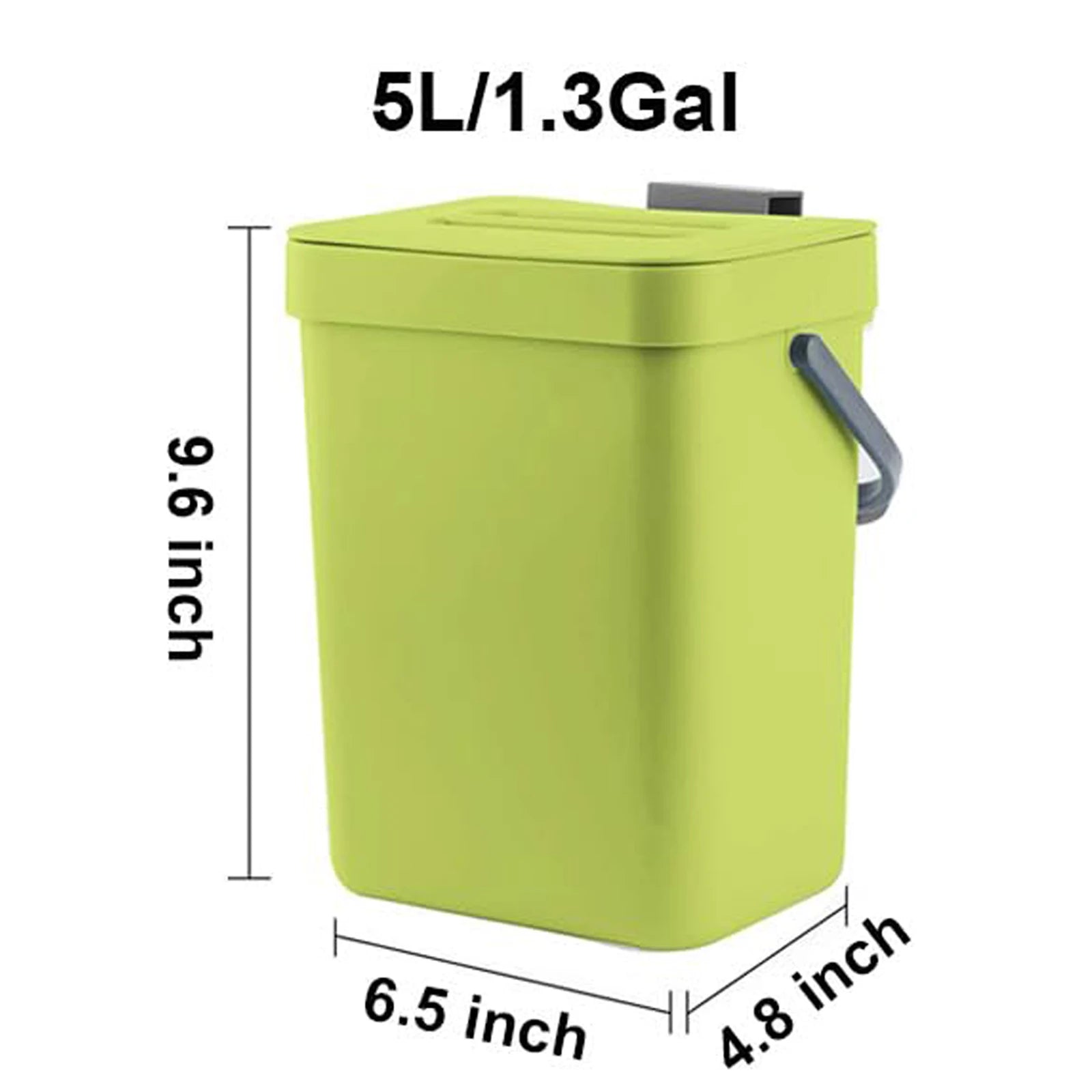 Small Plastic Trash Can - Hanging Trash Bin for Kitchen & Bathroom