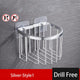 RustProof Space Aluminum Wall Mounted Shower Shelf with Suction Cup