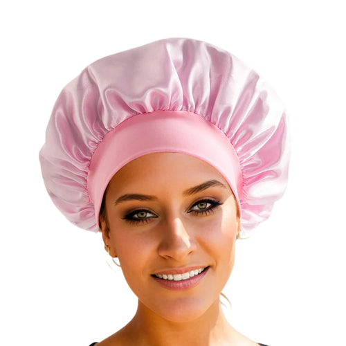 Soft Silk Satin Lined Bonnet Large Satin Hair Bonnet Household 1pcs