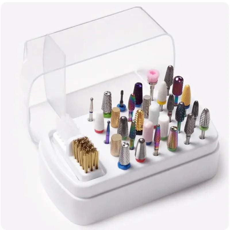 30 Holes Nail Polish Head Organizer Acrylic Portable Organizer