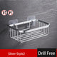 RustProof Space Aluminum Wall Mounted Shower Shelf with Suction Cup
