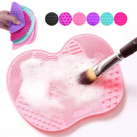 Silicone Makeup Brush Cleaner – Gel Cleaning Mat & Scrubber Pad for Foundation and Cosmetic Brushes