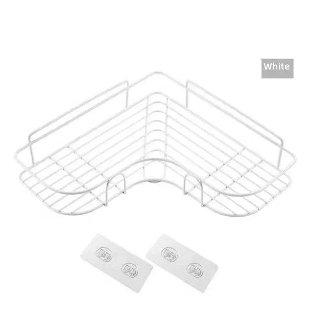 Bathroom Shelf Shower Wall Mount Shampoo Storage Holder with Suction Cup - No Drilling Kitchen Storage