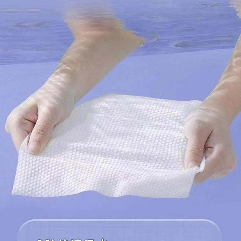 Disposable Face Wash Towels | Soft & Hygienic Cotton (100 Pcs)