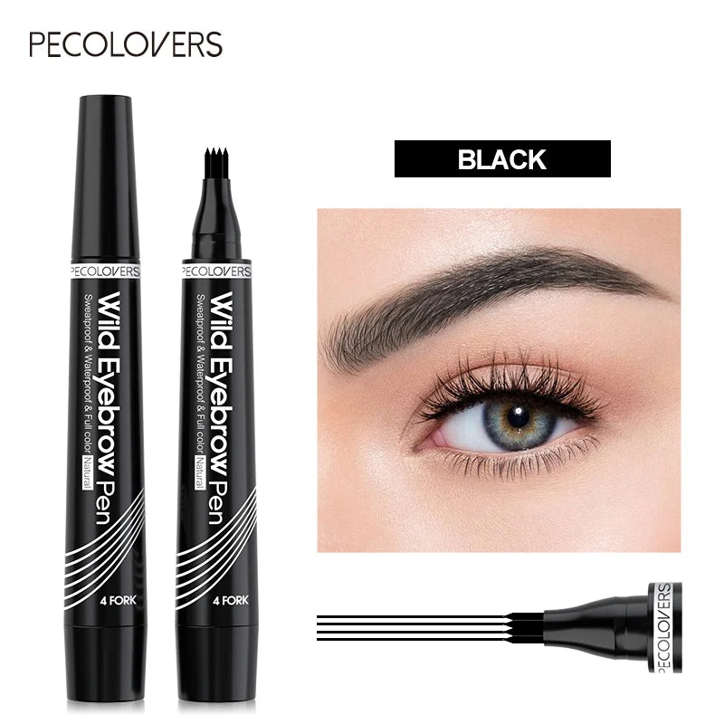4-Point Eyebrow Pen – Long-Lasting Waterproof Liquid Microblading Tattoo Pencil for Natural Brows