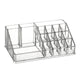 Transparent Acrylic Makeup Organizer Box - 3-5 Grid Brush Holder & Storage for Desk