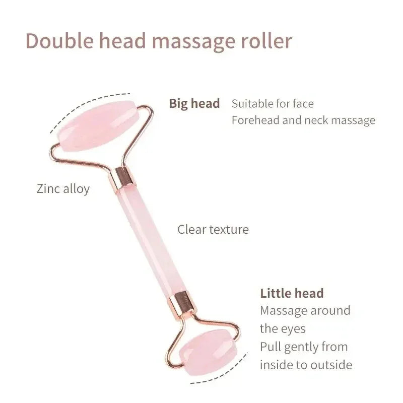 Face & Neck Massager Resin Roller – Double-Ended Beauty Scraping Stick for Relaxation, Blood Circulation, and Skin Care