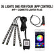 Neon 48/72 LED Car Interior Ambient Foot Light with USB Wireless Remote & Music App Control - Auto RGB Atmosphere Decorative Lamps