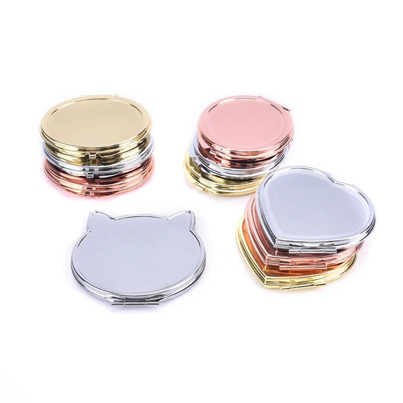 Compact Makeup Mirror Cosmetic Magnifying Round Pocket Make Up Mirror for Purse Travel Bag Home Office Mirror