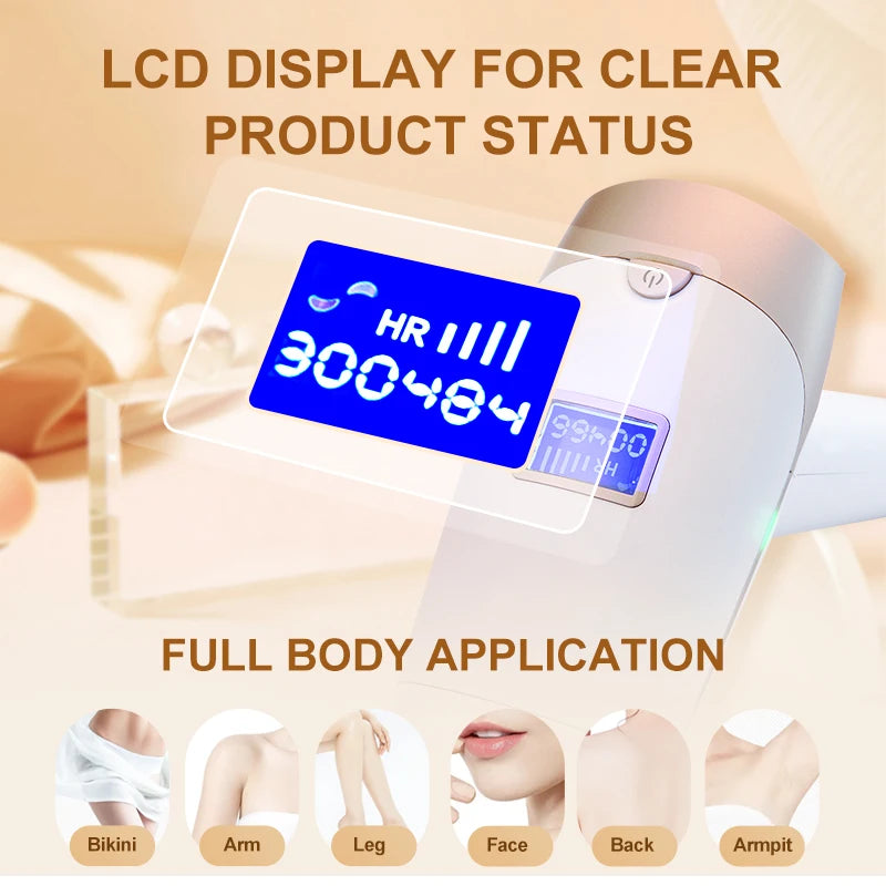 2-in-1 IPL Hair Removal & Rejuvenation Device – Painless, Permanent, Replaceable Lamp Epilator