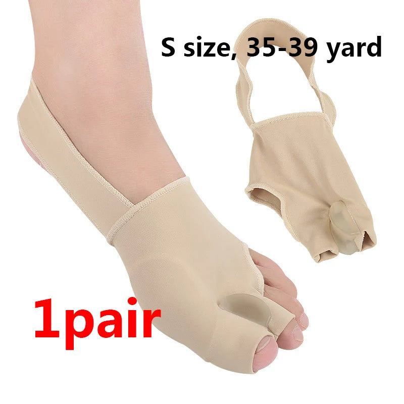 1 Pair Hallux Valgus Bunion Corrector – Silicone Gel Toe Separators & Splint for Foot Alignment & Pain Relief