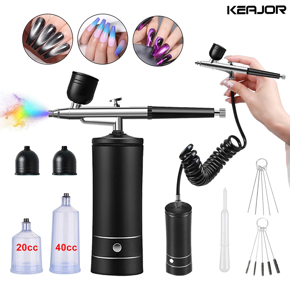 Portable Airbrush & Compressor | Nail Art, Cake Painting & Crafts