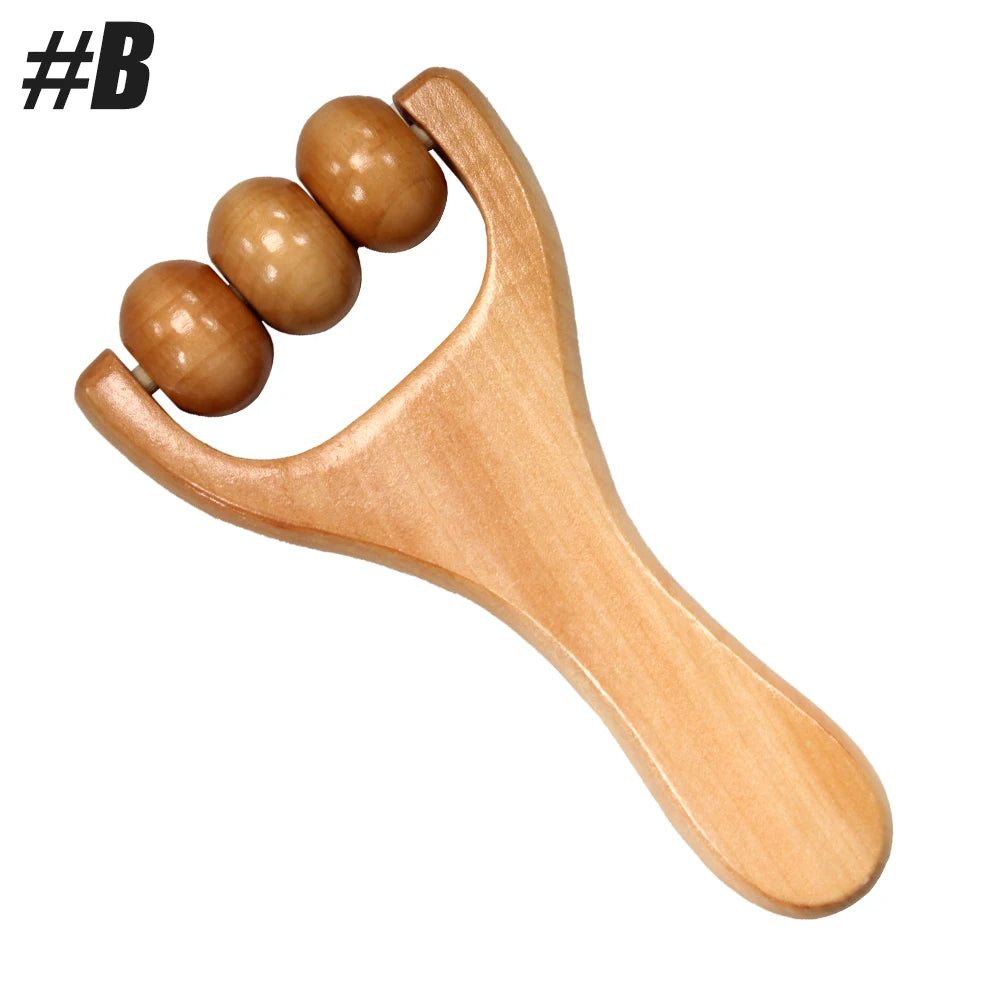 Wooden Massage Roller – Handheld Full Body Massager for Pain Relief, Acupressure & Deep Tissue Therapy
