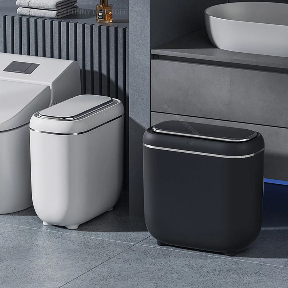 14L Bathroom Smart Sensor Trash Can - Automatic, Waterproof & Charging Wastebin