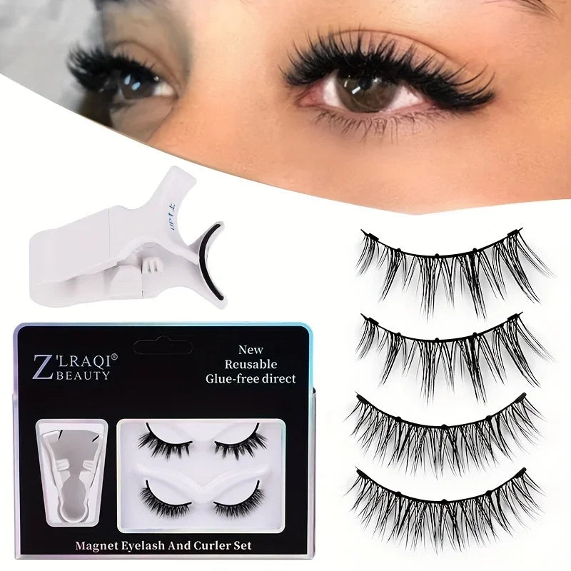 Magnetic Eyelashes Set – Natural Look, Reusable Double Pairs with Quick Installation, No Glue Needed