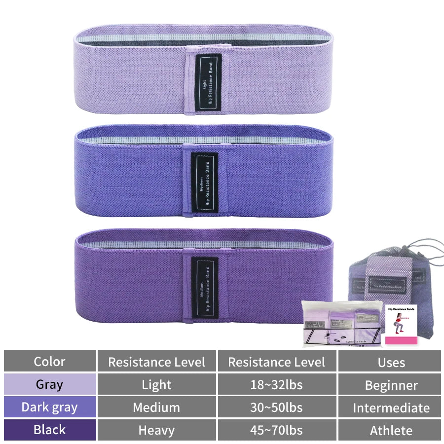 Fabric Resistance Bands for Squat Glute Workout & Hip Exercise