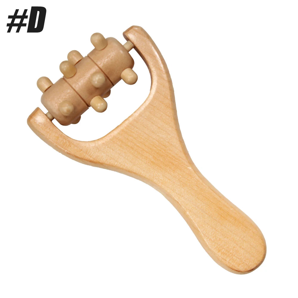 Wooden Massage Roller – Handheld Full Body Massager for Pain Relief, Acupressure & Deep Tissue Therapy