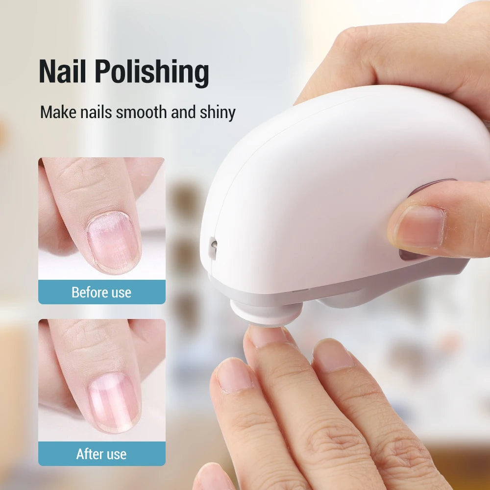 2-in-1 Electric Nail Clippers – Manicure & Pedicure Tool for Baby and Adults, Anti-Splash Nail Trimmer