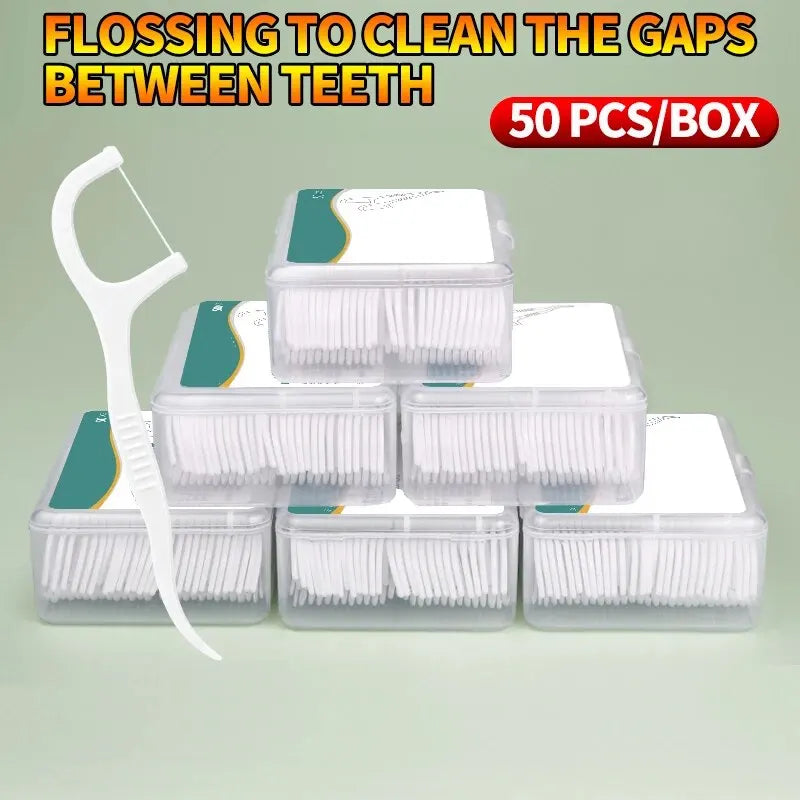 Disposable Dental Floss Picks - 150pcs for Easy Oral Care & Cleaning