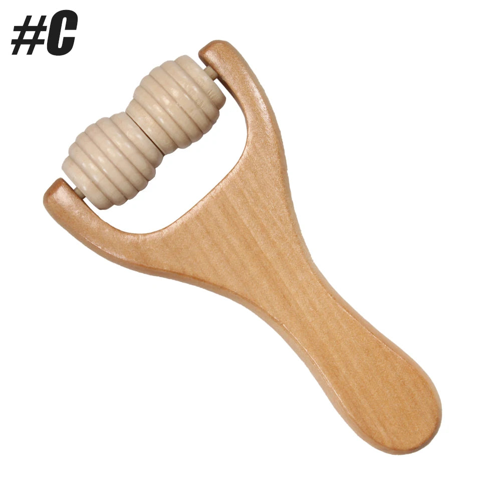 Wooden Massage Roller – Handheld Full Body Massager for Pain Relief, Acupressure & Deep Tissue Therapy