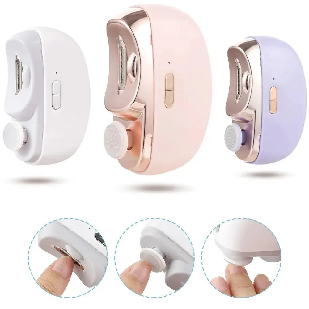 2-in-1 Electric Nail Clippers – Manicure & Pedicure Tool for Baby and Adults, Anti-Splash Nail Trimmer