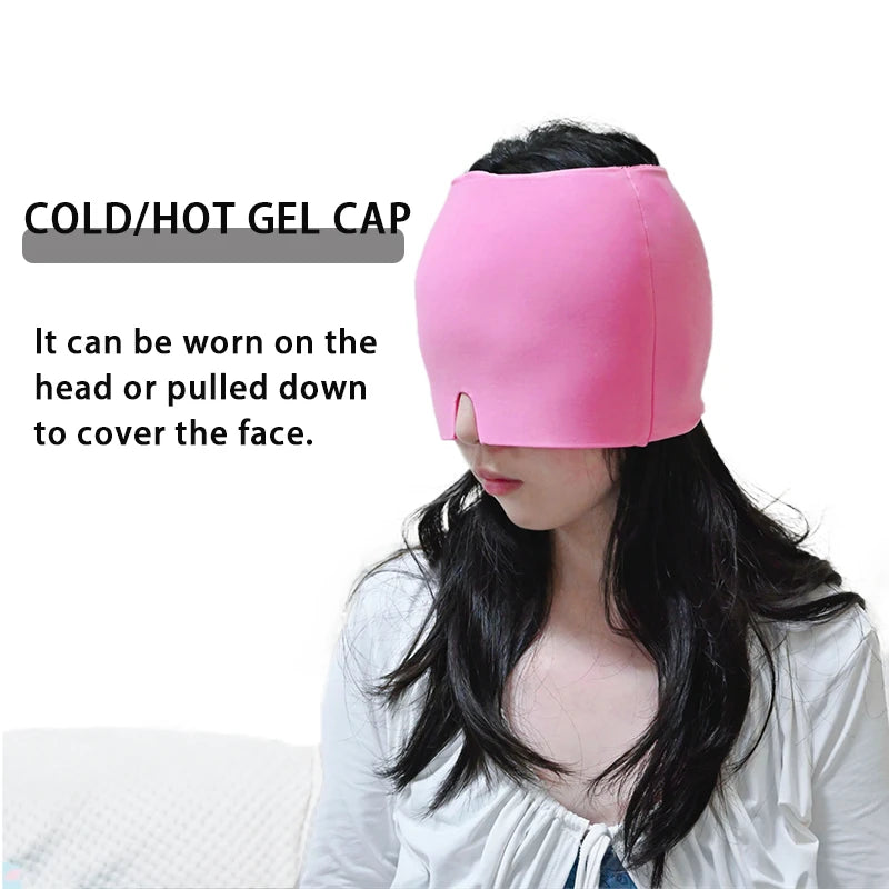 Gel Ice Headache Migraine Relief Hat Cold Compress Therapy Cap Ice