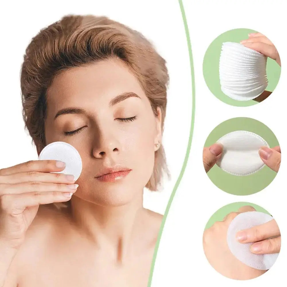 100 Pcs Makeup Cotton Pads – Soft Wipe Pads for Nail Art, Facial Cleansing & Makeup Removal
