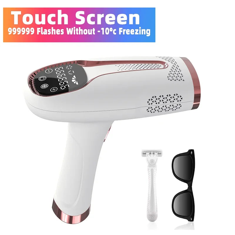 IPL Laser Epilator 999,999 Flashes Painless Hair Removal for Women & Men, Bikini & Body Trimmer, Home Use
