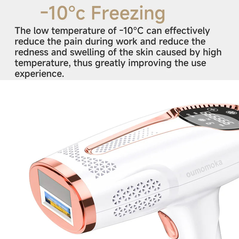 IPL 999,999 Flashes Laser Epilator, Painless Permanent Hair Removal Device for Women and Men, Bikini & Body Use