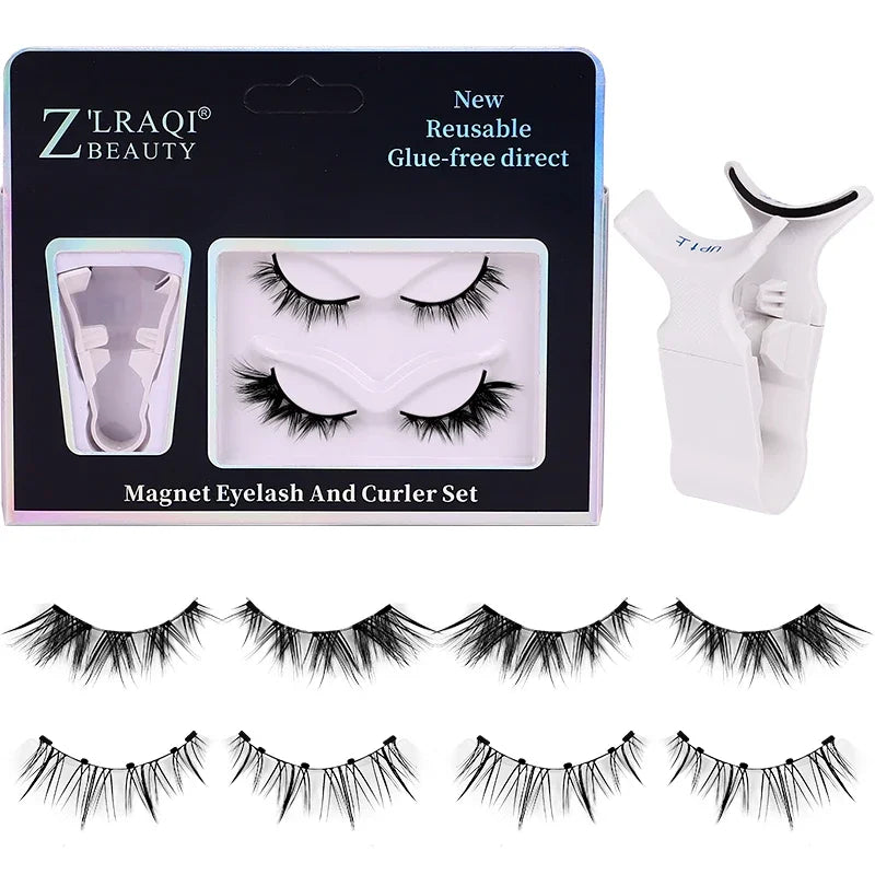 Magnetic Eyelashes Set – Natural Look, Reusable Double Pairs with Quick Installation, No Glue Needed