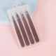4 Pcs Professional Tweezers Set – Stainless Steel Precision Tools for Eyebrows, Facial Hair, Splinters & Ingrown Hair Removal