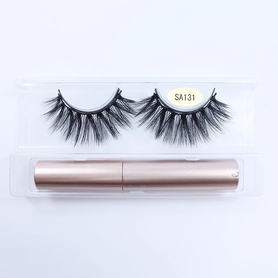 REDSIREN Magnetic Lashes & Eyeliner Kit – Reusable Magnetic False Eyelashes with 5 Pairs & 1 Tube Eyeliner