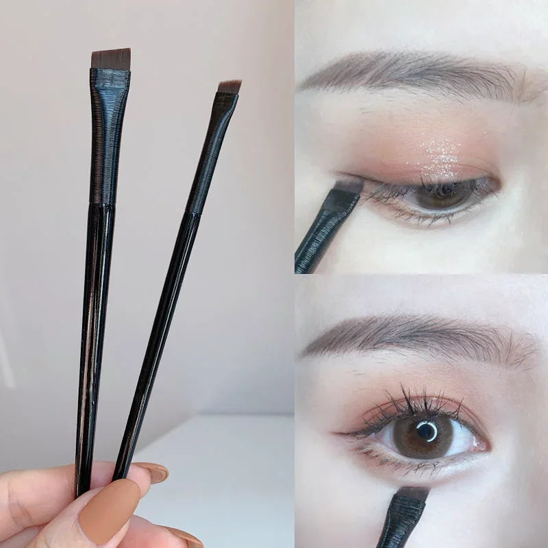 Blade Makeup Brush Angled Thin Eyebrow Brush Flat Fine Eyeliner Brush Professional Liner Brow Beauty Make Up Tool 1/2pcs