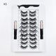Magnetic Lashes Kit – 5 Pairs Reusable Magnetic False Eyelashes with Eyeliner & Applicator for Natural Look