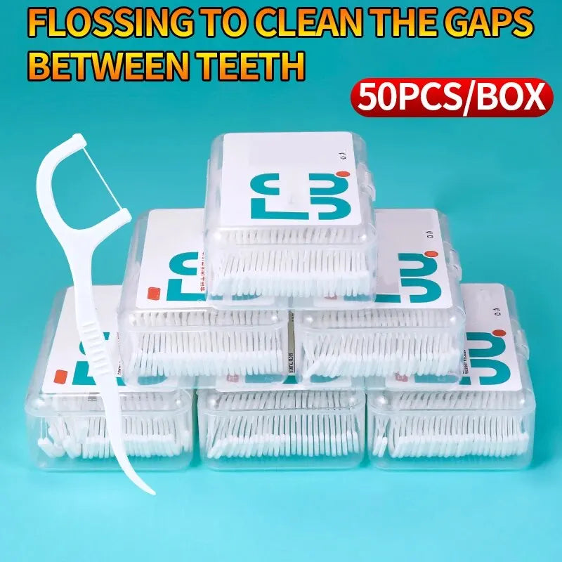 Disposable Dental Floss Picks - 150pcs for Easy Oral Care & Cleaning