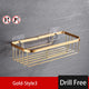 RustProof Space Aluminum Wall Mounted Shower Shelf with Suction Cup