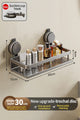 No Drill Bathroom Suction Cup Wall-Mounted Storage Shelf – Triangle Vanity Basket
