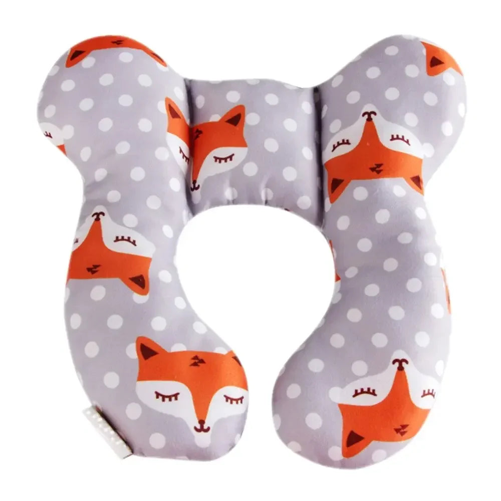 U-Shaped Baby Neck Support Pillow – Soft Headrest for Car Seat, Head Protection Cushion