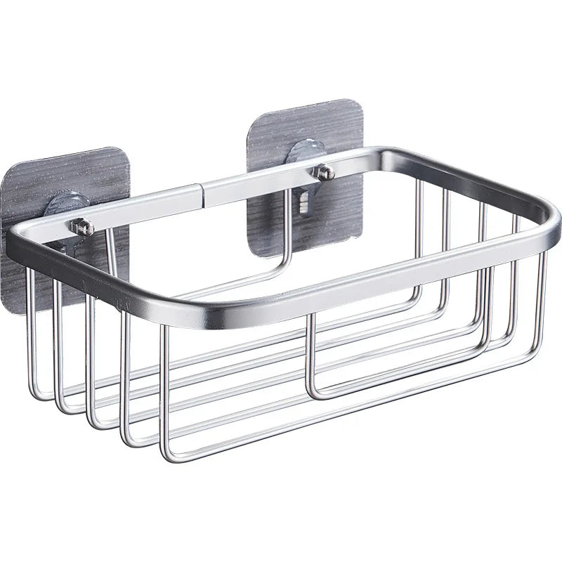 RustProof Space Aluminum Wall Mounted Shower Shelf with Suction Cup