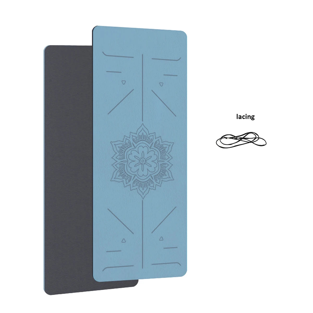 TPE Yoga Mat – Non-Slip Sports Mat for Home Fitness, 6mm Thickness with Guide Lines